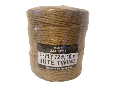 4 Ply 72 #10 Natural Jute Twine 10 lb. Roll