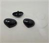 Zim's D-Type Triangle Plastic Nose, Black, 48mm (3 pcs)