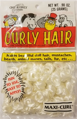 One & Only Creations Curly Doll Hair - Winter White