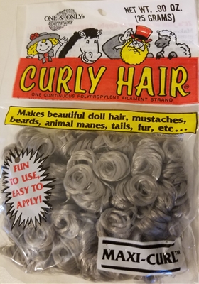 One & Only Creations Curly Doll Hair - Stormy Grey