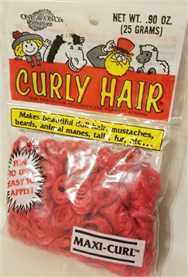 One & Only Creations Curly Doll Hair - Cherry Red