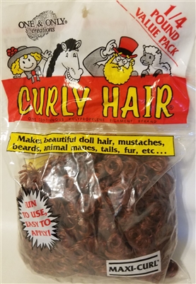 One & Only Creations 1/4 LB Value Pack Curly Doll Hair - Autumn Brown