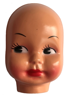 Large Black-Eyed Girl Doll Face Mask