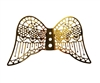 Pair of Gold Metal Filigree Angel Wings