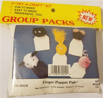 Finger Puppet Pals Kids' Pom-Pom Group Craft Kit