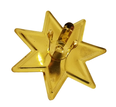 Gold Metal Star Clip-On Ornament