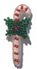 Candy Cane Christmas Beaded Sew-On Applique