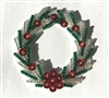 Small Christmas Wreath Beaded Sequined Sew-On Applique