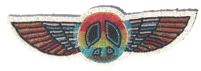 Peace Wings Beaded Sew-On Applique