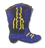 Cowboy Boot Beaded Sew-On Applique
