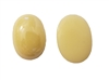 25mm x 18mm Oval Ivory Flat-Back Acrylic Half Pearls, 4 ct bag