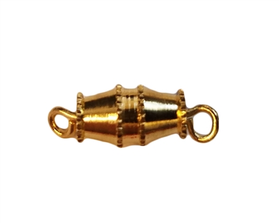 Gold Brass Plated Screw Barrel Jewelry Clasps, 8 ct