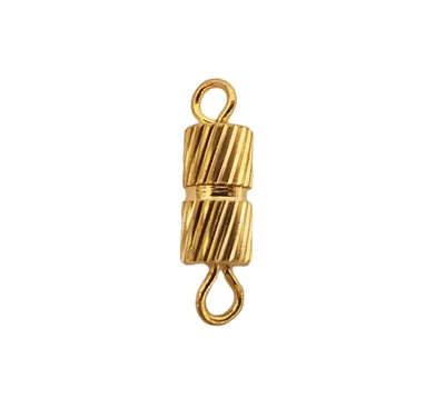 Gold Brass Screw Barrel Jewelry Clasps, 8 ct