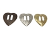 Small Heart Shaped Metal Western Concho Slide