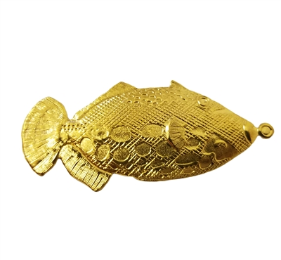 Fish Gold Tone Metal Jewelry Findings