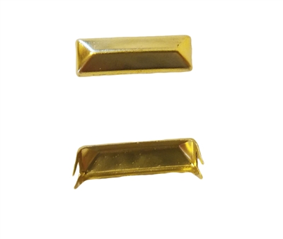 18mm Gold Pyramid Rectangle Decorative Metal Studs, 12 ct