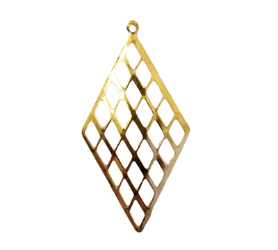 Filigree Diamond Gold Tone Metal Jewelry Findings