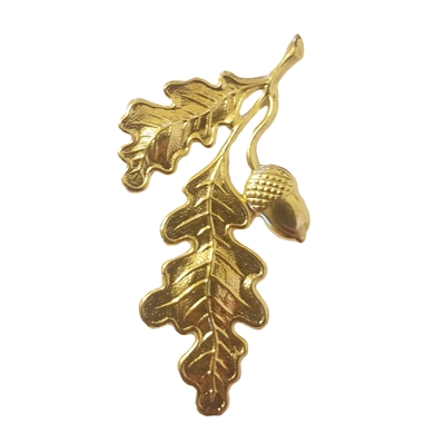 Gold Tone Metal Oak Leaf & Acorn Jewelry Findings