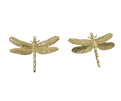 Gold Filigree Dragonfly Charms, 4 ct Bag