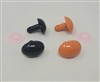 Zim's Oval Animal Nose, Orange or Black, 21mm (12 pcs)