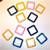 100ct 3" Plastic Square-Rings - Assorted Colors