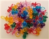 Small Plastic Acrylic Miniature Pacifiers, 8 ct bag