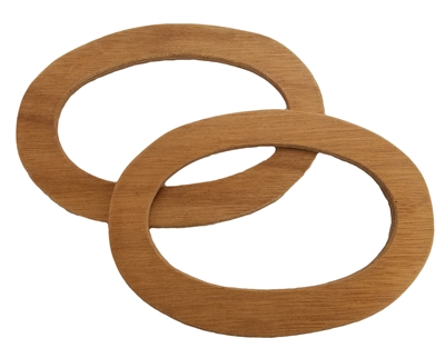 6-3/4" Unfinished Oval Wood Purse Handles