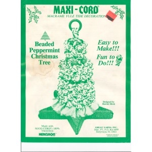 Beaded Peppermint Christmas Tree