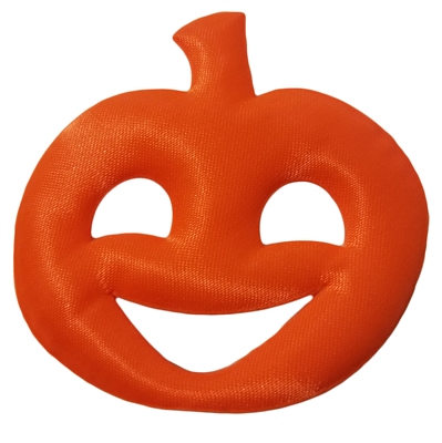 Orange Jack-o-Lantern Pumpkin Puffins Padded Satin Applique (10 pieces)