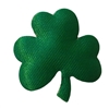 Small Green Clover Shamrock Puffins Padded Satin Applique (10 pieces)