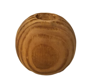 25MM Rustic Swirl Round Unfinished Wood Beads 4 ct. Bag