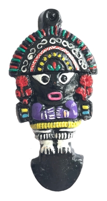 Tribal Totem Figurine Painted Resin Pendant