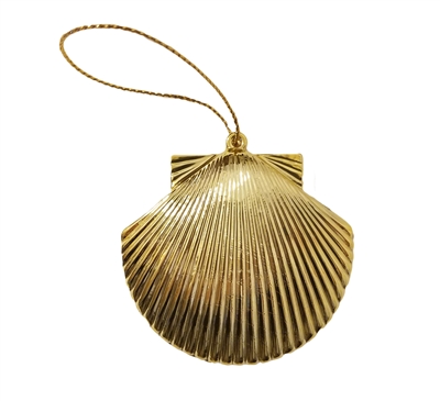 Gold Plastic Seashell Ornament