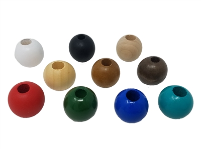 32MM Round Wood Beads 4 ct. Bag