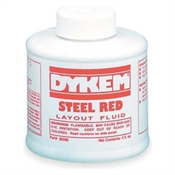 22965 4 oz <font color = 'red'>Red</font> Layout Fluid "Brush in Cap"