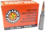 Red Army Standard 5.45 x 39 FMJ Ammunition Box of 30