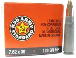 Red Army Standard 7.62 x 39 HP Ammunition Box of 20