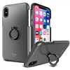 iLuv AIXMETFRBK iPhone X Protective Triple Layer Hardshell Case w/ Finger Ring