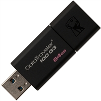 Kingston DT100G3/64GB DataTraveler 100 G3 64GB USB 3.0 Flash Drive