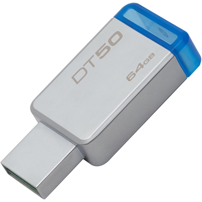 Kingston DT50/64GB 64GB USB 3.0 DataTraveler 50 (Metal/Blue)