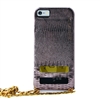 Puro Glam for iPhone 6 Gold Chain Ecoleather Bronze Cover 2 Card Slots