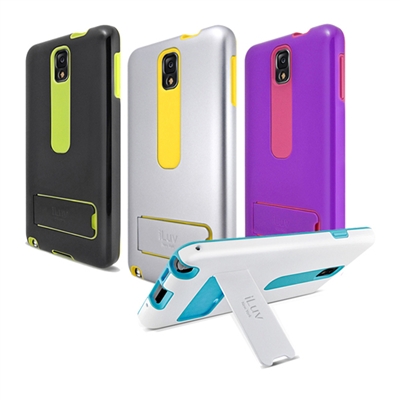 iLuv SN3FLIS FlightFit Dual-layer Protective Case w/Stand For GALAXY Note 3