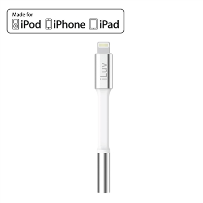 iLuv i116OSWH Lightning to 3.5 mm Headphone Jack Adapter