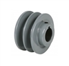 2AK-20 5/8" Bore Solid Sheave Pulley with 2" OD , Hex set screws 2 grooves  for V-belts size 4L, 3L  2AK  (OD 2"- ID 5/8")