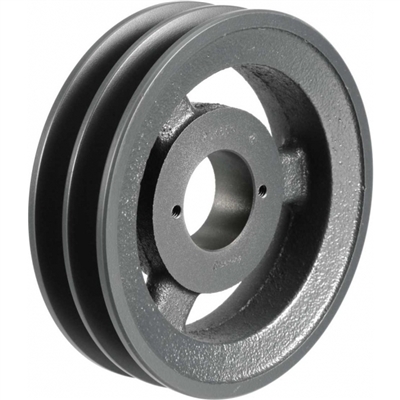 2BK85H Cast Iron Bushed Sheave Pulley for Dual Belt V-belt  size 5L, B  OD : 8.5" Double Grooves Pulley 2BK85H