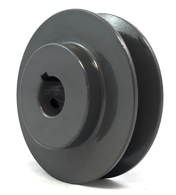 AK25 7/8" Inch Bore One Groove cast iron Solid Pulley with OD 2.5" inch ID 7/8" Inch for V-belts  size 4L, 5L