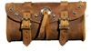 Small Brown Leather Tool bag with Studs and Concho