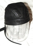 Classic Black Leather Head Wrap