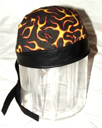 Flame Nylon Leather Head Wrap