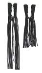 Long Plain black leather fringe Lever Covers